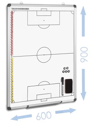 Μαγνητικός πίνακας τακτικής ποδοσφαίρου 90 x 60 cm λευκός