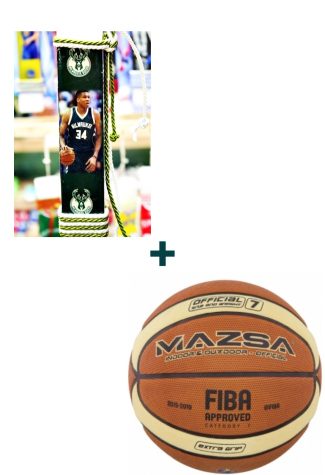 Λαμπάδα μπάσκετ Αντετοκούνμπο + μπάλα Adidas (Αντιγραφή)