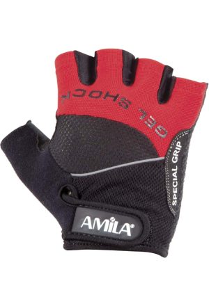 Γάντια Άρσης Βαρών AMILA Amara Lycra Μαύρο/Κόκκινο