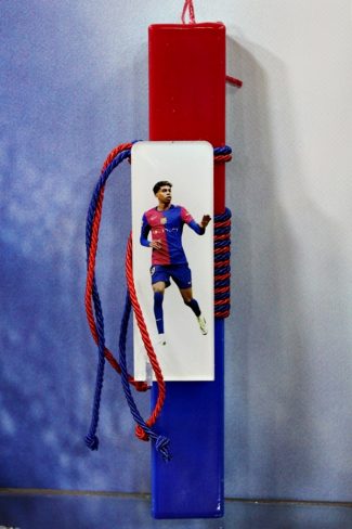 Πασχαλινή λαμπάδα 25Δ007 Ποδοσφαίρο plexiglass Yamal 25x4x2cm