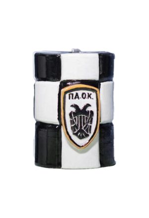 Κερί ΠΑΟΚ κύβοι χειροποίητο κέρινο σήμα 7x10 εκ.