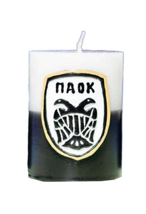 Κερί ΠΑΟΚ χειροποίητο κέρινο σήμα 8x10 εκ.