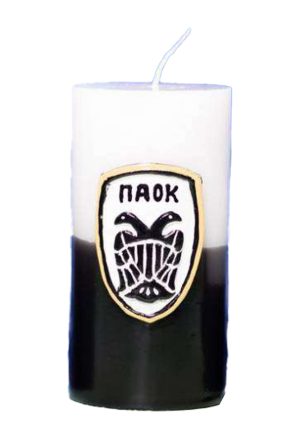 Κερί ΠΑΟΚ χειροποίητο κέρινο σήμα 8x15 εκ.