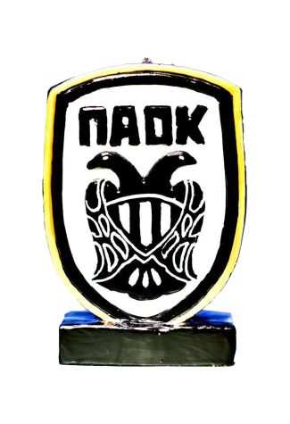 Κερί ΠΑΟΚ έμβλημα βάση 10x3x15 εκ.