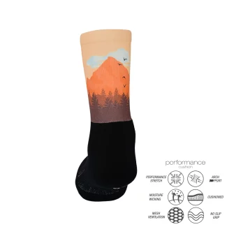 Mountain range crew print δρομική κάλτσα Desocks - Image 2