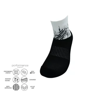 Short crew Flowcut print δρομική κάλτσα Desocks - Image 3