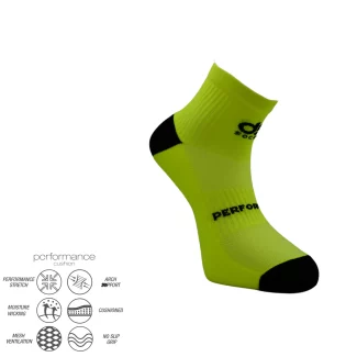 Κάλτσες τρεξίματος short crew lime DeSocks - Image 3