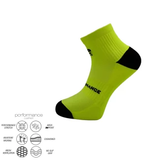 Κάλτσες τρεξίματος short crew lime DeSocks - Image 2