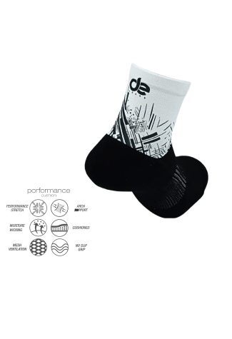 Short crew Flowcut print δρομική κάλτσα Desocks