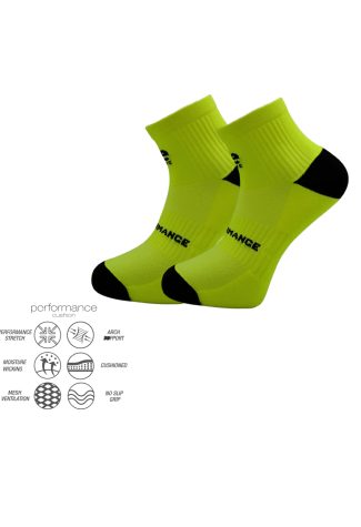 Κάλτσες τρεξίματος short crew lime DeSocks