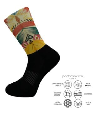 Αθλητικές κάλτσες Desocks για τρέξιμο dynamic colorful face