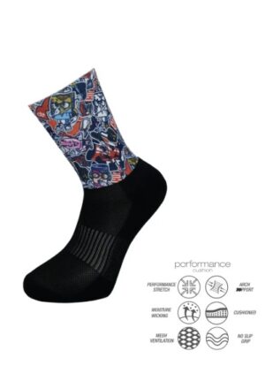 Κάλτσες τρεξίματος Desocks με εκτύπωση bob printed crew