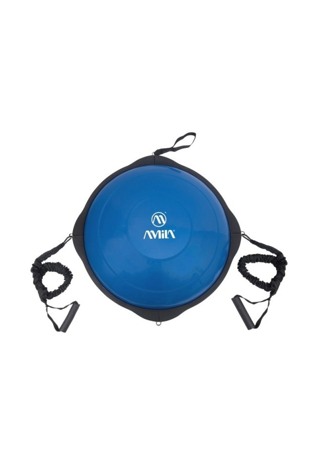 AMILA Balance Ball με Ξύλινη Βάση Μπλε 63cm