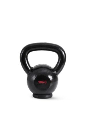 Kettlebell Cast Iron Rubber Base 10 kg - Μαύρο