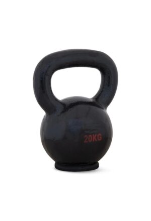 Kettlebell Cast Iron Rubber Base 20 kg - Μαύρο