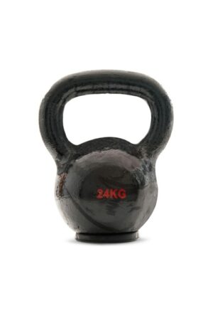 Kettlebell Cast Iron Rubber Base 24 kg - Μαύρο
