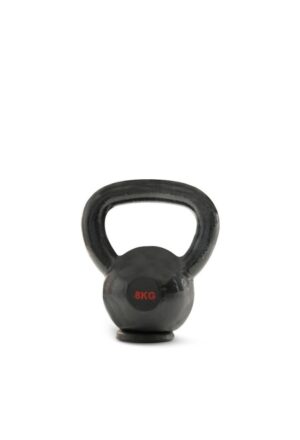 Kettlebell Cast Iron Rubber Base 8 kg - Μαύρο