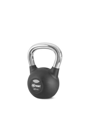 Kettlebell Rubber Cover Cr Handle 12 kg – Μαύρο