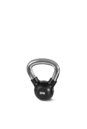 Kettlebell Rubber Cover Cr Handle 2 Kg - Μαύρο