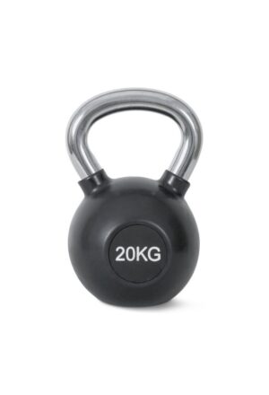 Kettlebell Rubber Cover Cr Handle 20 Kg - Μαύρο