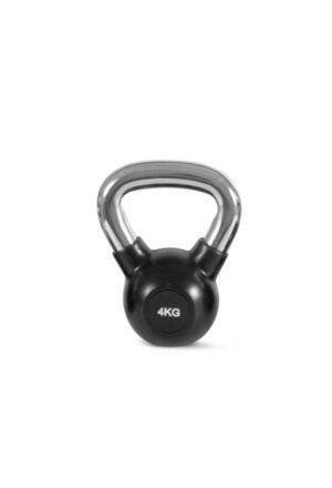 Kettlebell Rubber Cover Cr Handle 4 Kg - Μαύρο