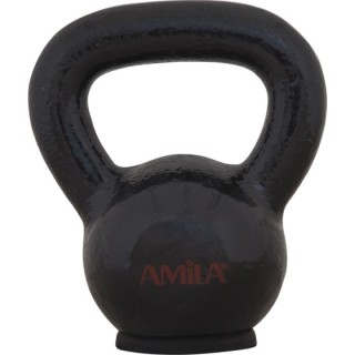 Kettlebell Cast Iron Rubber Base 6 kg - Μαύρο - Image 3