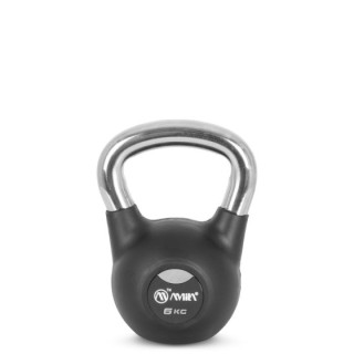 Kettlebell Rubber Cover Cr Handle 6 kg – Μαύρο - Image 2