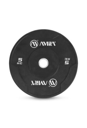 Δίσκος AMILA Black W Bumper Slim 50mm 5Kg