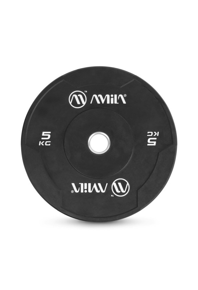 Δίσκος AMILA Black W Bumper Slim 50mm 5Kg