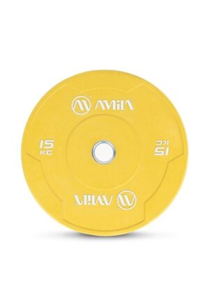 Δίσκος Color Bumper Plate Slim 50 mm 15 kg – Κίτρινο