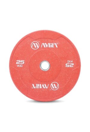 Δίσκος Color Bumper Plate Slim 50 mm 25 kg – Κόκκινο
